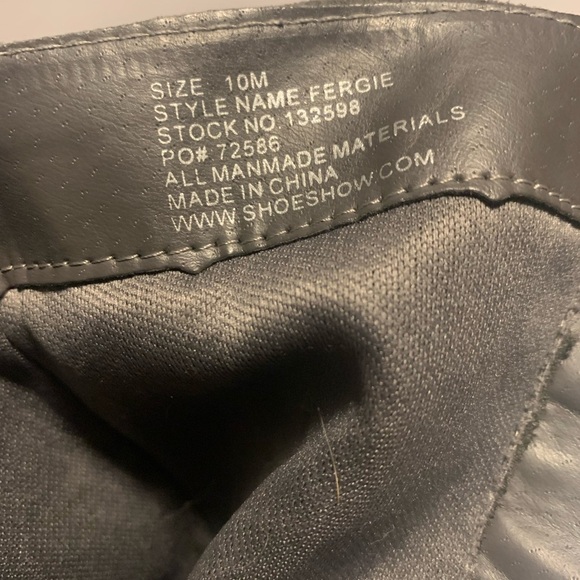 Gray Knee high Slouch Boots with Zipper - Picture 3 of 9